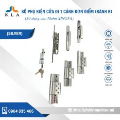 Cửa đi mở quay1 cánh rãnh K hệ 55 Xingfa