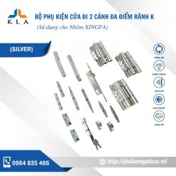 Cửa đi mở quay 2 cánh rãnh hệ 55 Xingfa